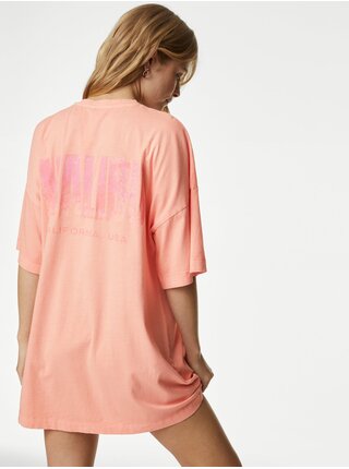 Oranžové dámské tričko volného střihu Marks & Spencer