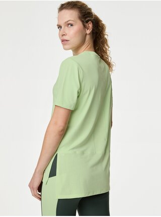 Svetlo zelené dámske športové tričko so sieťovinou na chrbte Marks & Spencer