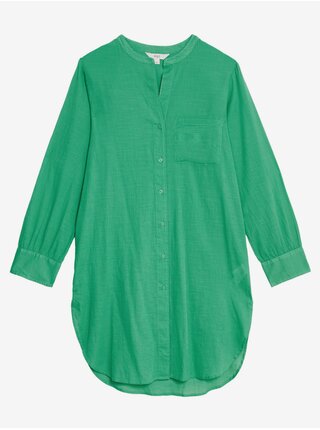 Zelená dámská dlouhá plážová košile Marks & Spencer  