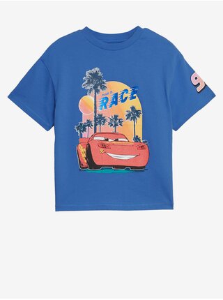 Modré klučičí tričko s motivem Disney Cars Marks & Spencer   
