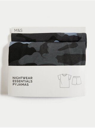 Tmavě šedé klučičí army pyžamo Marks & Spencer