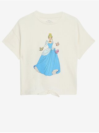 Krémové holčičí tričko s motivem Marks & Spencer Disney Princess™