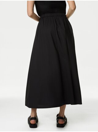 Čierna dámska plisovaná midi sukňa Marks & Spencer