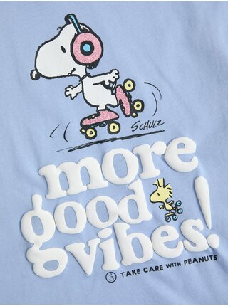 Svetlomodré dievčenské tričko s motívom Marks & Spencer Snoopy™ 