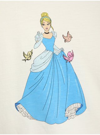 Krémové dievčenské tričko s motívom Marks & Spencer Disney Princess™