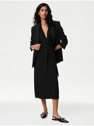 Čierne dámske zavinovacie šaty Marks & Spencer