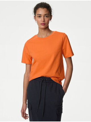 Oranžové dámské tričko Marks & Spencer   