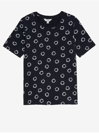 Tmavomodré dámske vzorované tričko Marks & Spencer