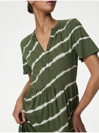 Zelené dámské vzorované šaty Marks & Spencer 
