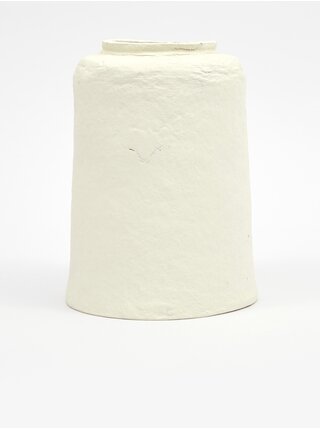 Krémová dekoračná papierová váza Kaemingk