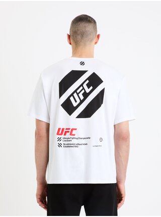 Biele pánske tričko s potlačou Celio UFC