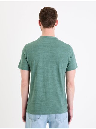 Zelené pánske tričko s gombíkmi Celio Cegeti