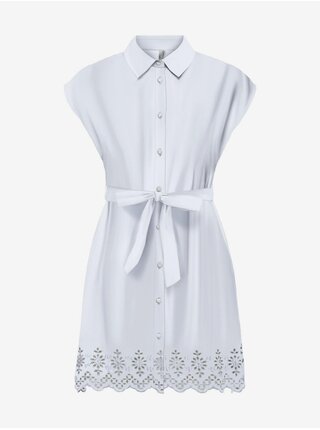 Biele dámske košeľové šaty ONLY Lou