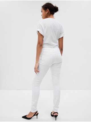 Biele dámske skinny fit džínsy GAP