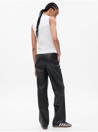 Černé dámské koženkové kalhoty GAP