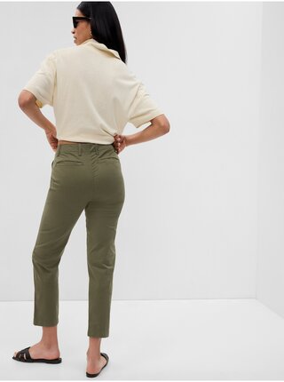 Zelené dámské chino kalhoty GAP