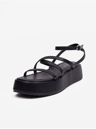 Čierne dámske sandále na platforme ORSAY