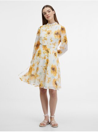 Bílé dámské květované šaty ORSAY