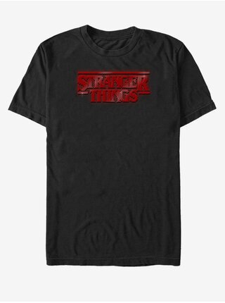 Černé unisex tričko Netflix Sparkly ST Logo