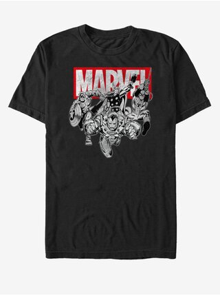 Černé unisex tričko Marvel IronMan Poses