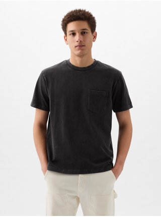 Čierne pánske tričko s vreckom GAP