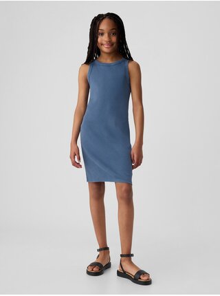 Modré dievčenské rebrované šaty GAP