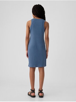 Modré dievčenské rebrované šaty GAP
