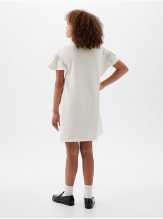 Biele dievčenské mikinové šaty GAP