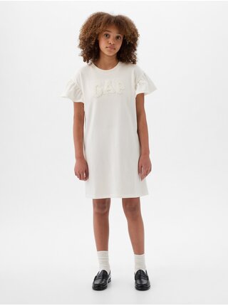 Bílé holčičí mikinové šaty GAP