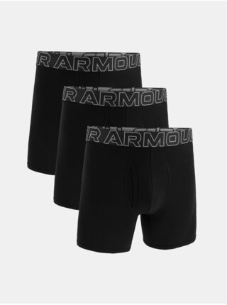 Súprava troch pánskych boxeriek v čiernej farbe Under Armour M UA Perf Cotton 6in