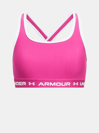 Růžová holčičí sportovní podprsenka Under Armour G Crossback Mid Solid
