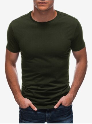 Tmavě zelené pánské basic tričko Edoti