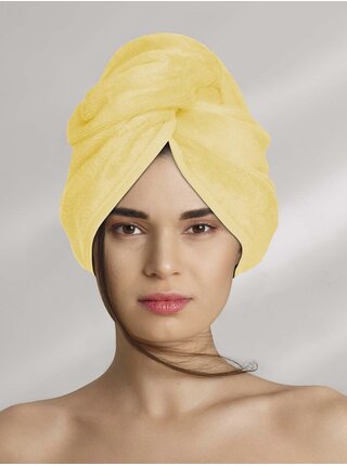 Žlutý ručník na vlasy Edoti