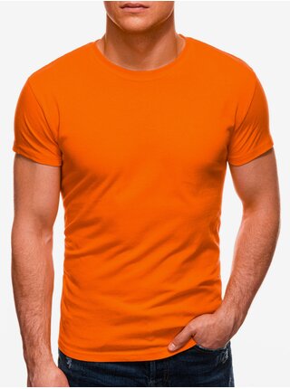 Oranžové pánske basic tričko Edoti