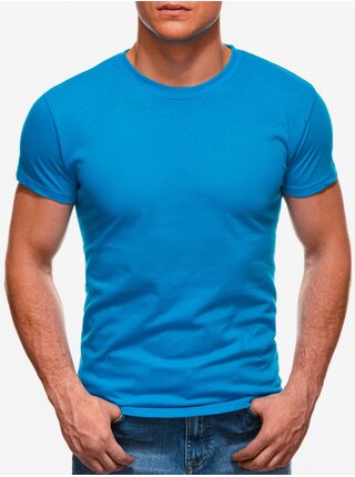 Světle modré pánské basic tričko Edoti