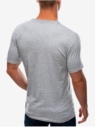 Sivé pánske tričko s potlačou Edoti