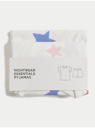 Bílé holčičí pyžamo s motivem hvězdiček Marks & Spencer