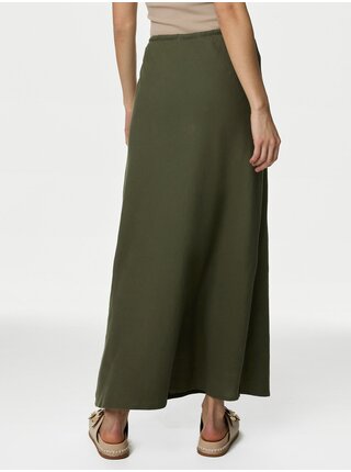 Khaki dámská maxi sukně Marks & Spencer