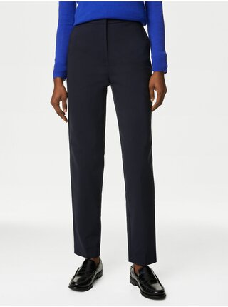Tmavě modré dámské zkrácené kalhoty Marks & Spencer      