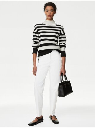 Bílé dámské kalhoty Marks & Spencer            