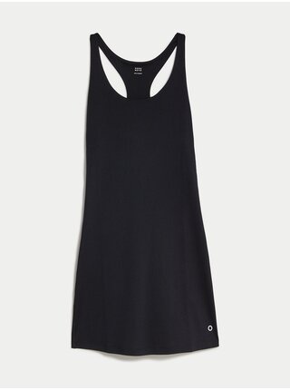Čierne dámske športové šaty s vykrojeným chrbtom Marks & Spencer