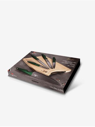 Súprava piatich nožov + doska BERLINGERHAUS Emerald Collection