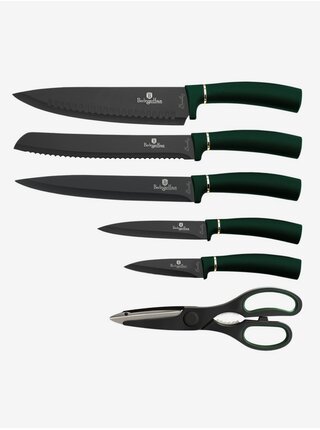 Sada nožů s nepřilnavým povrchem 7 ks Emerald Collection ve stojanu BERLINGERHAUS