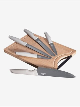 Sada pěti nožů + prkénko BERLINGERHAUS Aspen Collection 