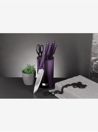Súprava nožov v stojane 7 ks BERLINGERHAUS Purple Eclipse Collection