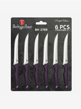 Sada šesti steakových nožů BERLINGERHAUS Purple Eclipse Collection 