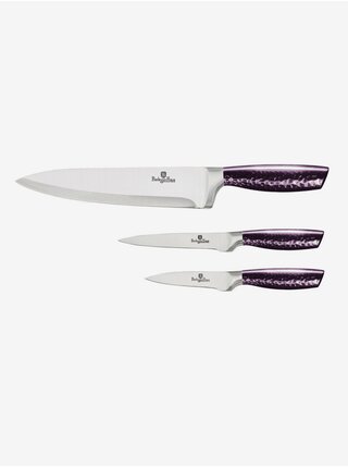 Súprava troch nerezových nožov BERLINGERHAUS Purple Eclipse Collection