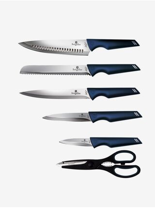 Sada nožů ve stojanu 7 ks BERLINGERHAUS Metallic Line Aquamarine Edition 