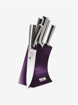 Sada pěti nerezových nožů ve stojanu BERLINGERHAUS Royal Purple Metallic Line 