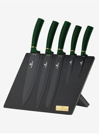 Sada pěti nožů v magnetickém stojanu BERLINGERHAUS Emerald Collection 